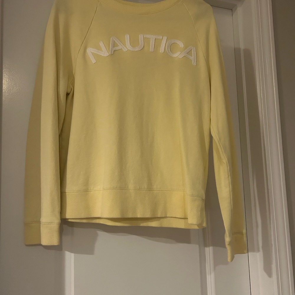 Nautica Women's Soft Yellow Crew Neck Sweater